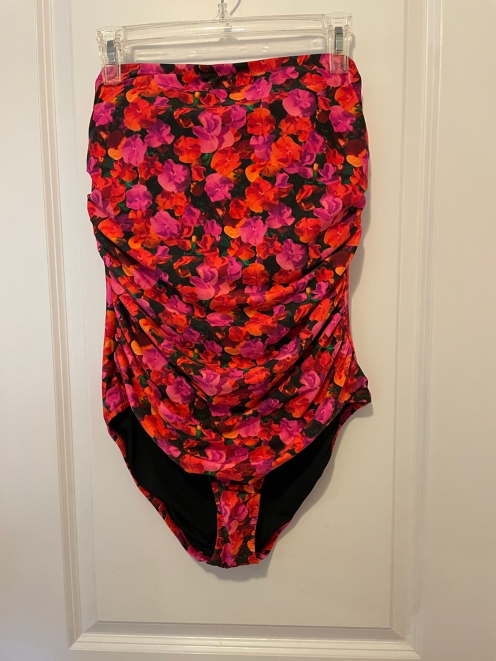 J. Crew Floral One-Piece Swimsuit in Pink and Red